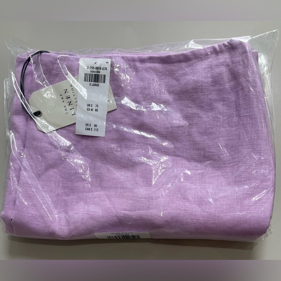 Abercrombie & Fitch Premium Linen Scallop-Hem Midi Skirt Soft Purple XL - Picture 4 of 4